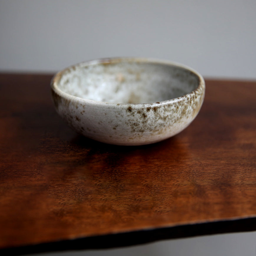 Small Bowl / White & Brown / Shape #7, Glaze A