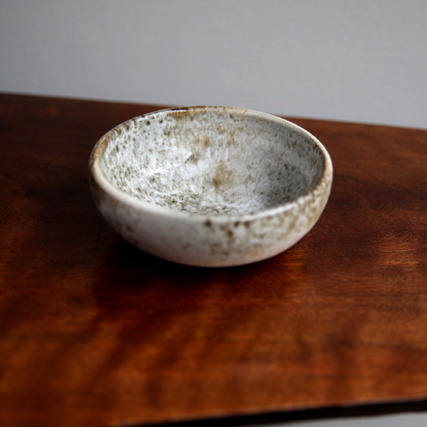 Small Bowl / White & Brown / Shape #7, Glaze A