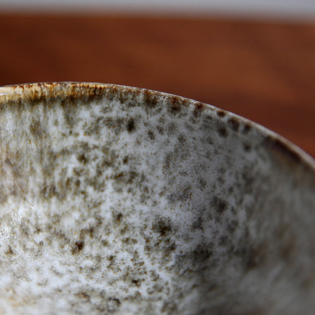 Small Bowl / White & Brown / Shape #7, Glaze A