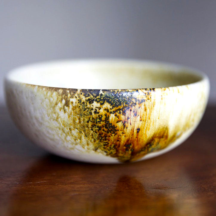 Small Bowl / White & Yellow / Shape #7, Glaze C
