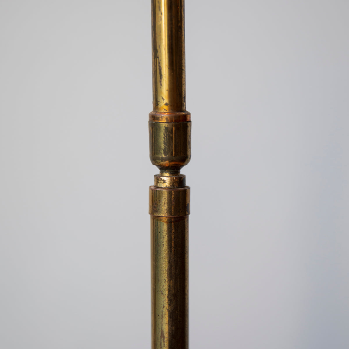 Black & Brass Modernist Table Lamp / Italy, Circa 1950