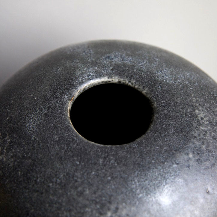Textured Large Baluster Shaped Urn <br> Granite Glaze
