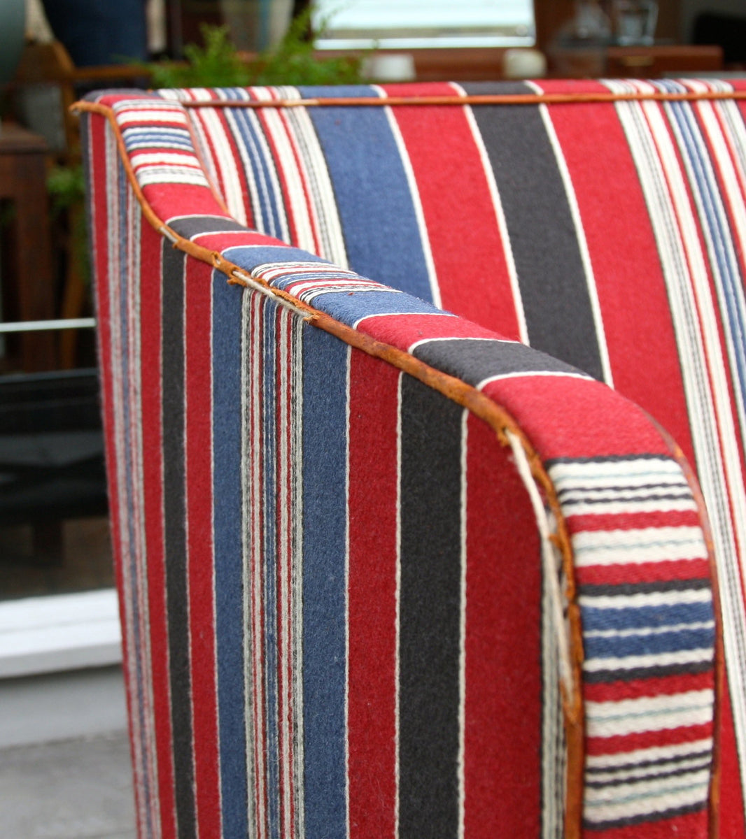 Three-Seater Striped Sofa / Kaare Klint