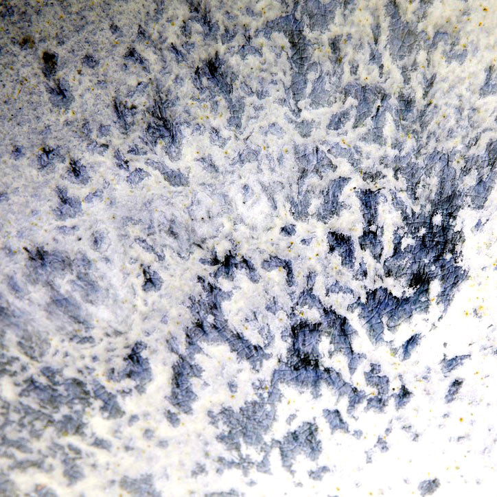 Massive Karahi Shaped Bowl <br> White & Blue Glaze