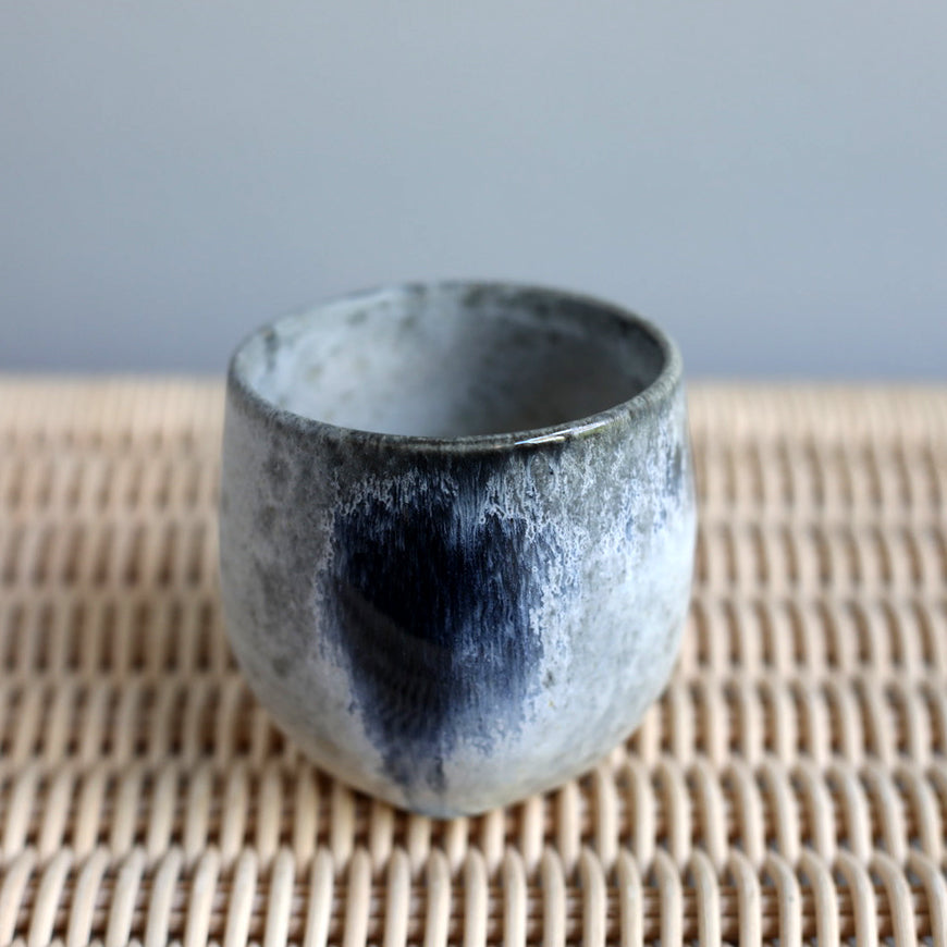 Cup / White & Soft Blue / Shape #1, Glaze B
