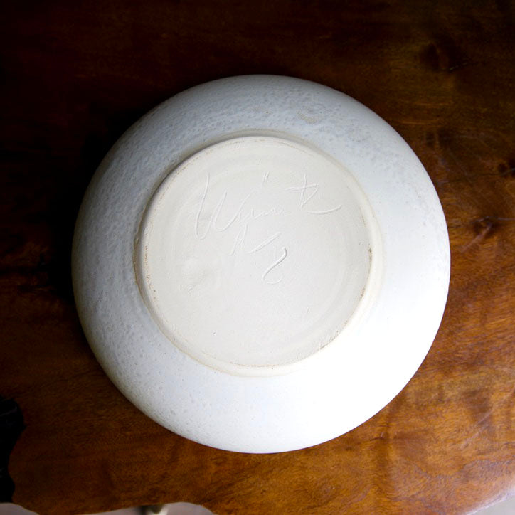 Serving Bowl / White & Yellow / Shape #14, Glaze C