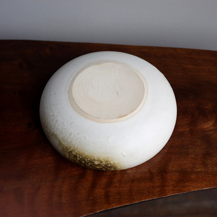 Large Shallow Bowl / White & Yellow / Shape #13, Glaze C