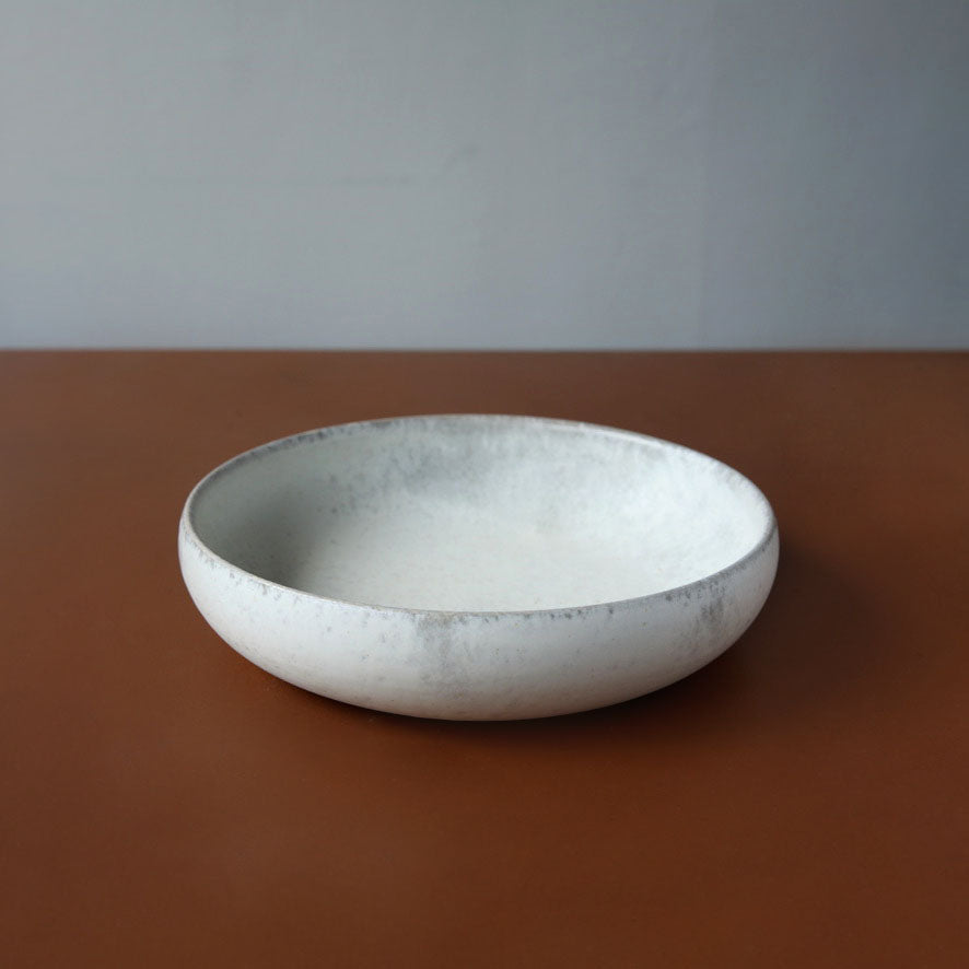 Very Large Shallow Bowl / Subtle Pearl Glaze