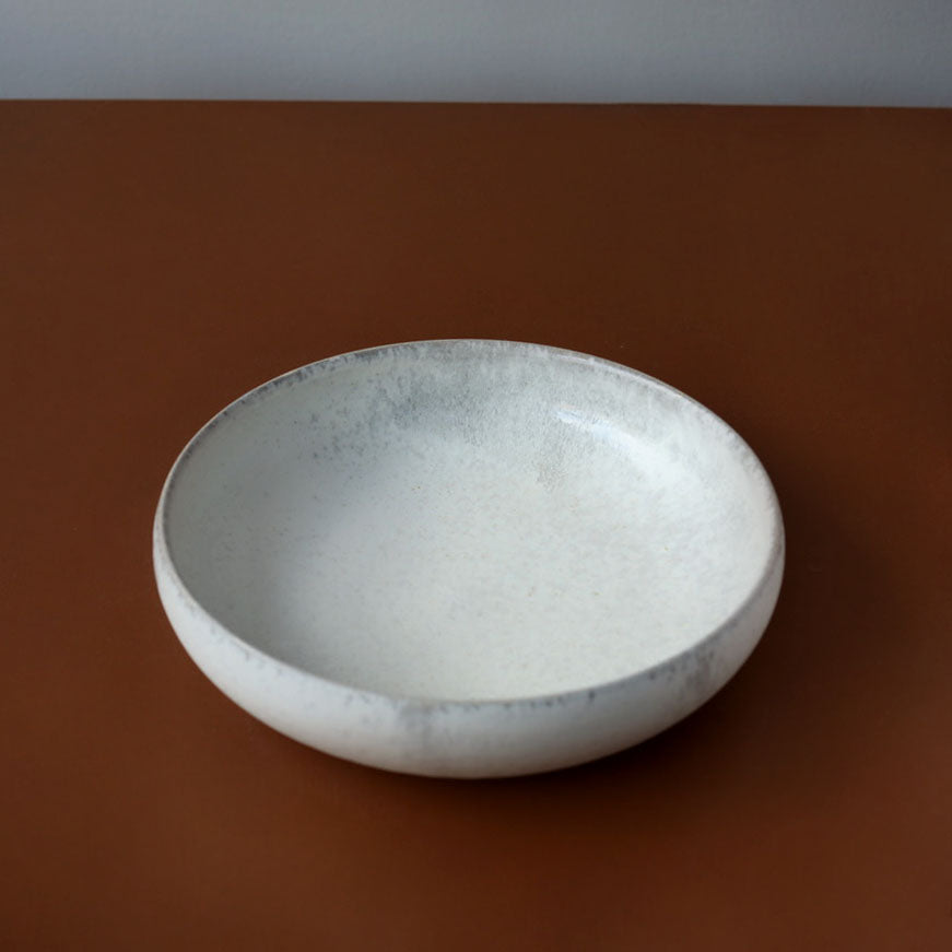 Very Large Shallow Bowl / Subtle Pearl Glaze