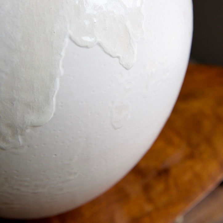 Very Large, Broad-Shouldered Baluster Vase /Ivory Glaze