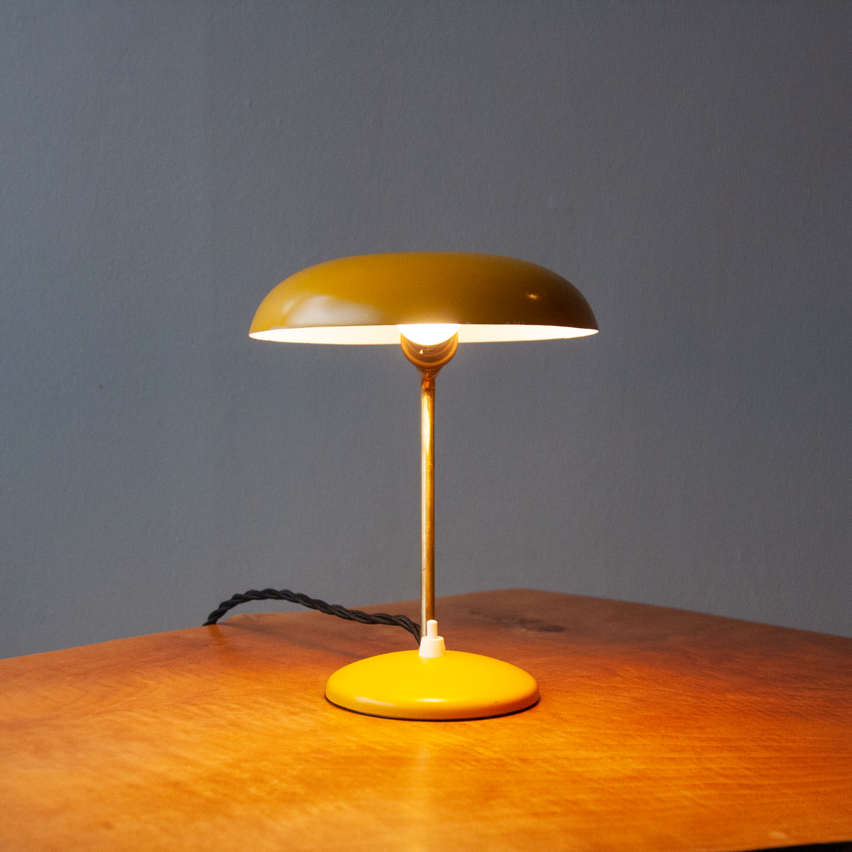 Yellow Library Lamp / France, 1940s.