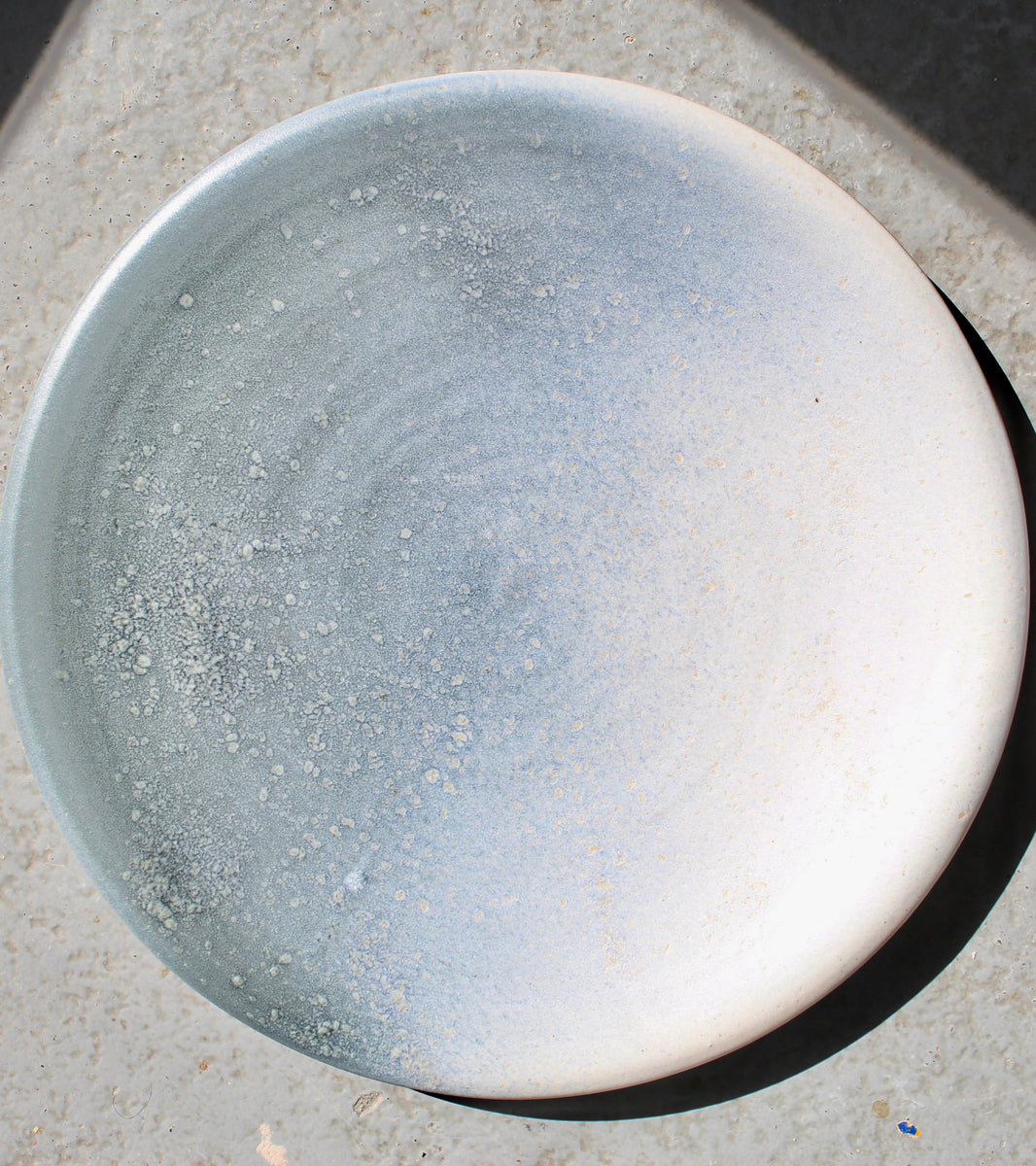 Massive Plate <br> White & Blue Glaze