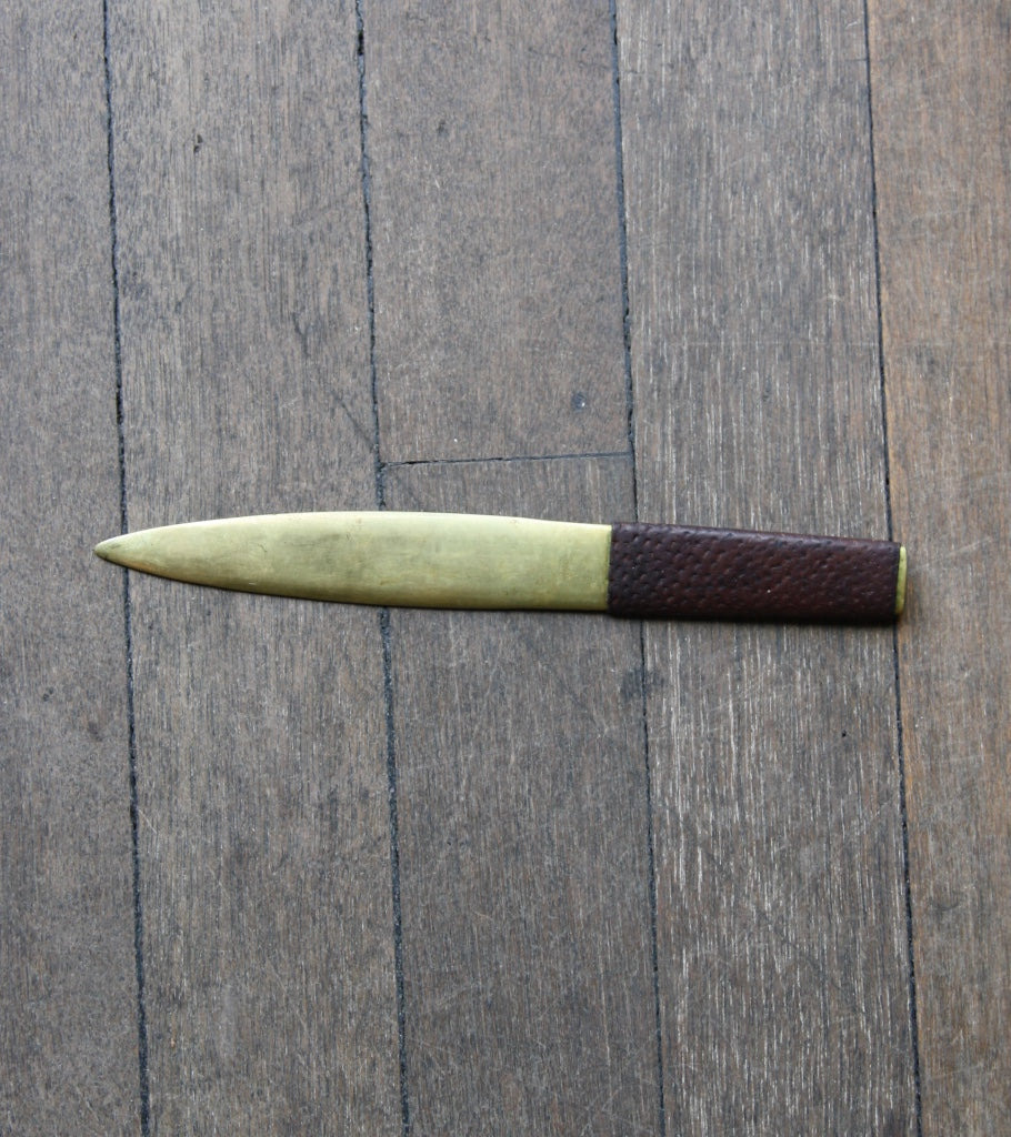 Brass and Ostrich Leather Letter Opener Carl Auböck - Image 1