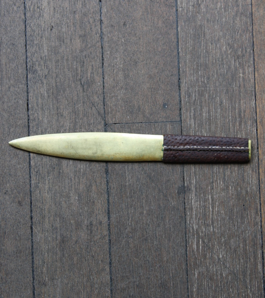 Brass and Ostrich Leather Letter Opener Carl Auböck - Image 5