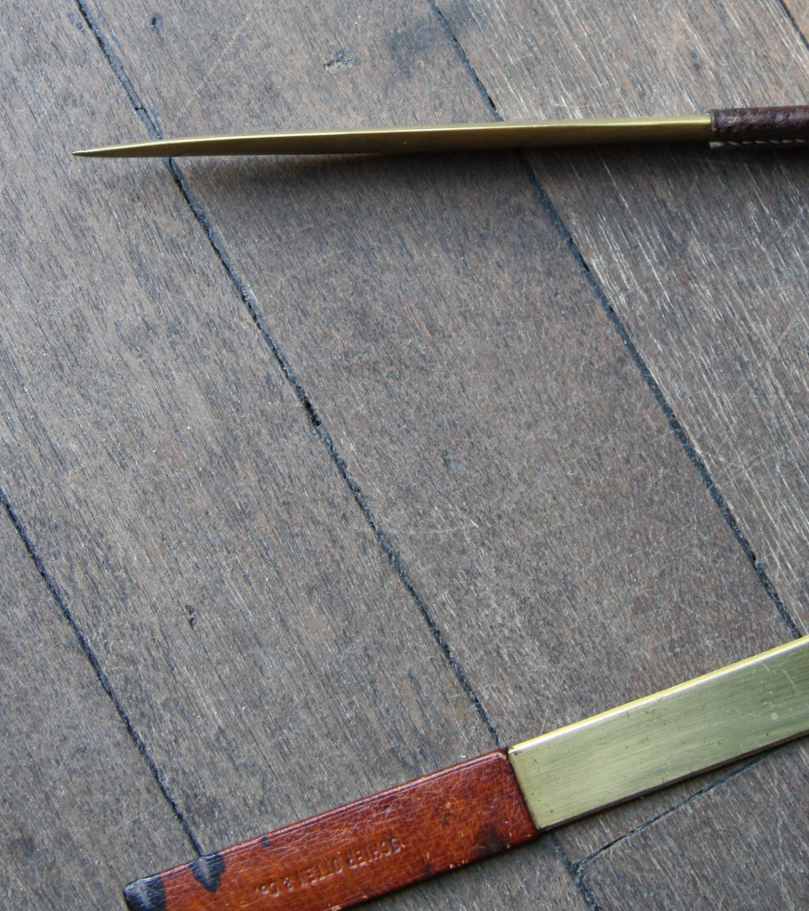 Brass and Ostrich Leather Letter Opener Carl Auböck - Image 9