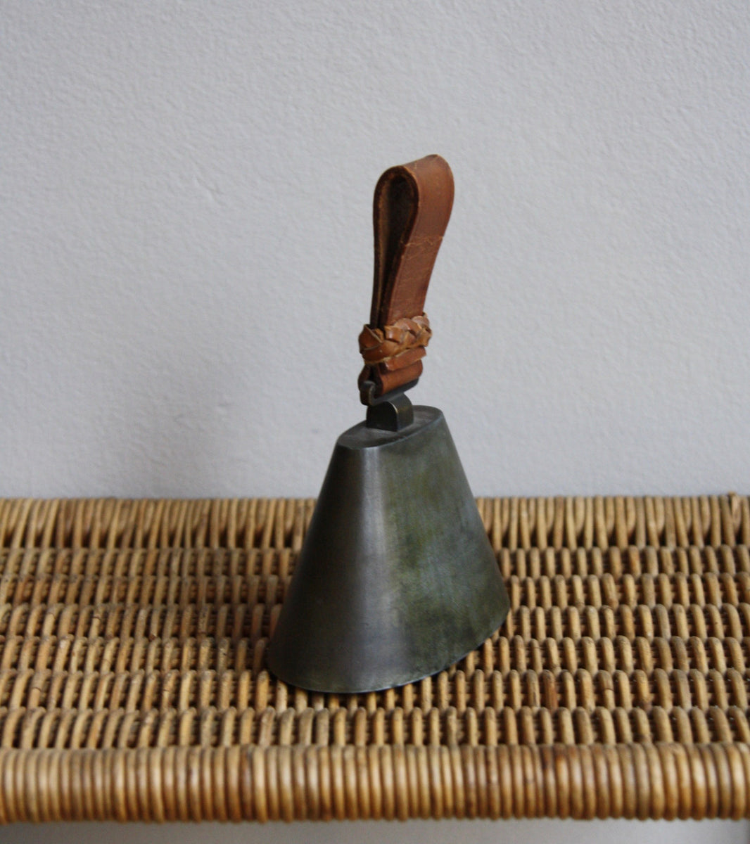Modernist Design of a Brass Bell With Leather Handle Carl Auböck - Image 5