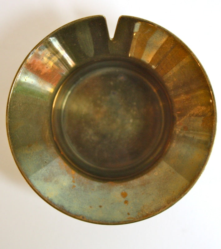 Top View of Brass & Leather Ashtray  Carl Auböck  - Image 4