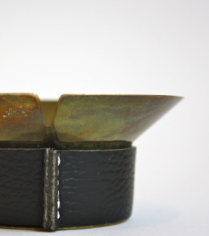 Brass & Leather Ashtray by Bauhaus Trained Carl Auböck  - Image 6
