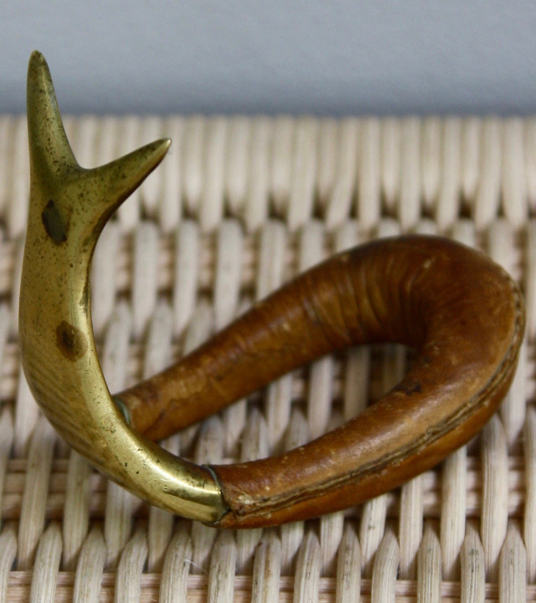 Brass & Leather Pipe Stand Carl Auböck  - Image 10