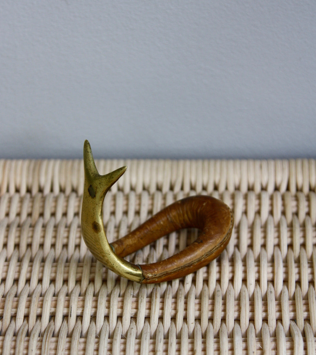 Brass & Leather Pipe Stand Carl Auböck  - Image 1