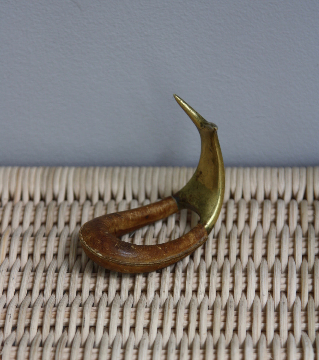 Brass & Leather Pipe Stand Carl Auböck  - Image 3