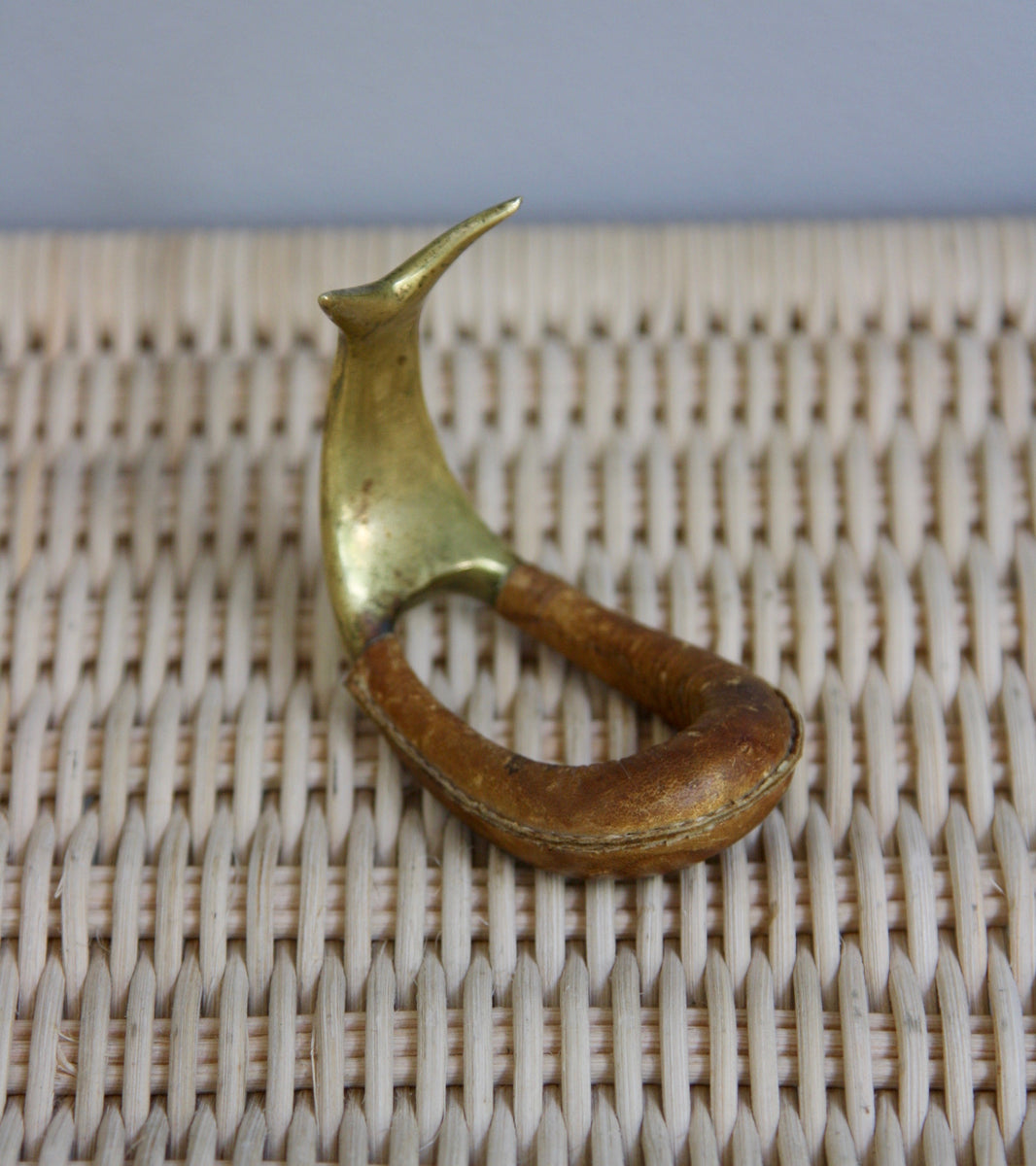 Brass & Leather Pipe Stand Carl Auböck  - Image 4