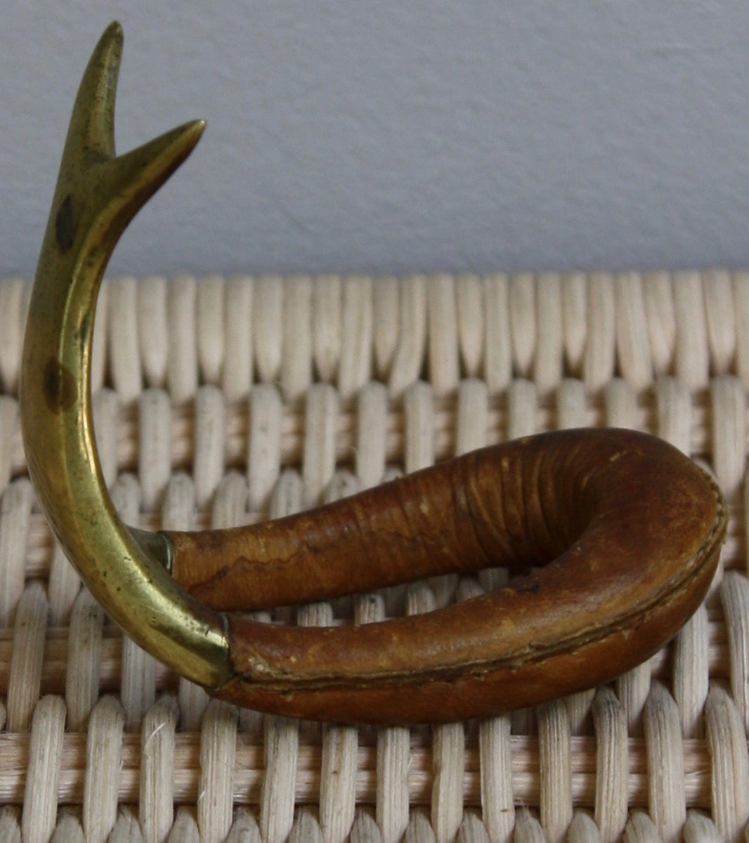 Brass & Leather Pipe Stand Carl Auböck  - Image 5