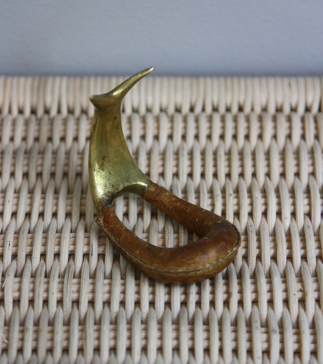 Brass & Leather Pipe Stand Carl Auböck  - Image 6