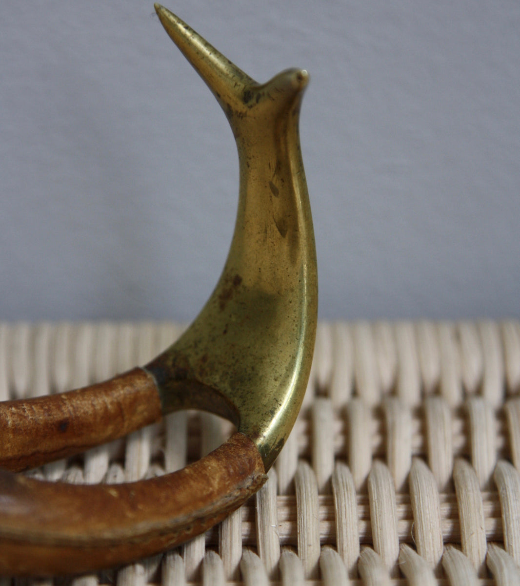 Brass & Leather Pipe Stand Carl Auböck  - Image 8