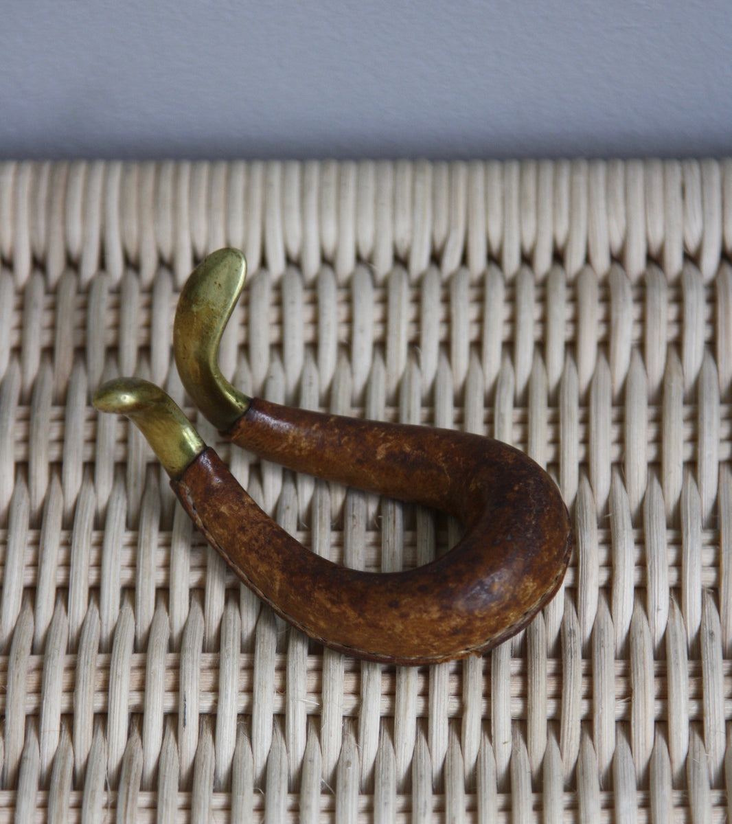 Brass & Leather Pipe/Watch Rest Carl Auböck  - Image 2