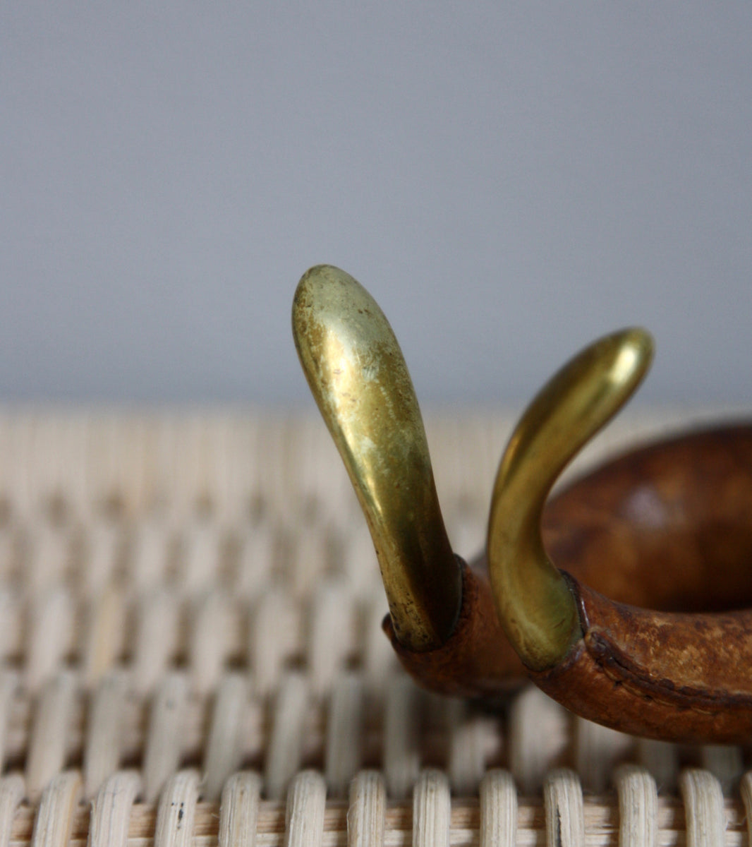 Brass & Leather Pipe/Watch Rest Carl Auböck  - Image 3