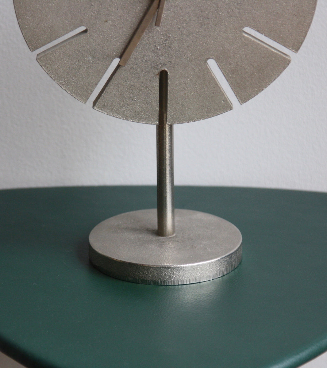 Solid Cast Nickel Table Clock Carl Auböck - Image 3