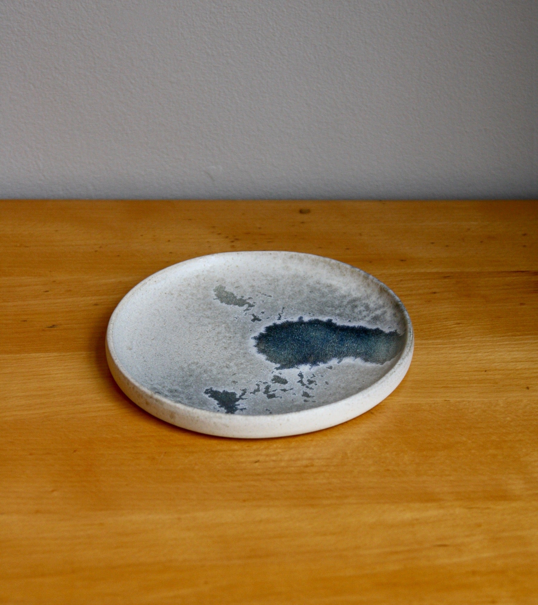 Custom-made Rimmed PlateWhite and Soft Blue Glaze Kasper Würtz