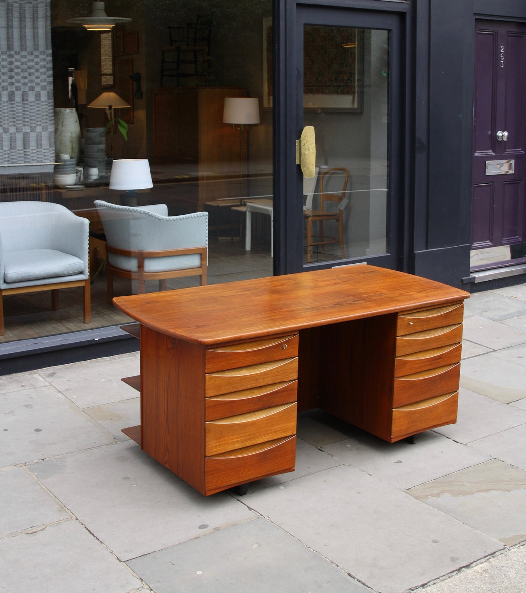 Desk with Bookcase Front Hans Olsen and Chris Sørensen - Image 12