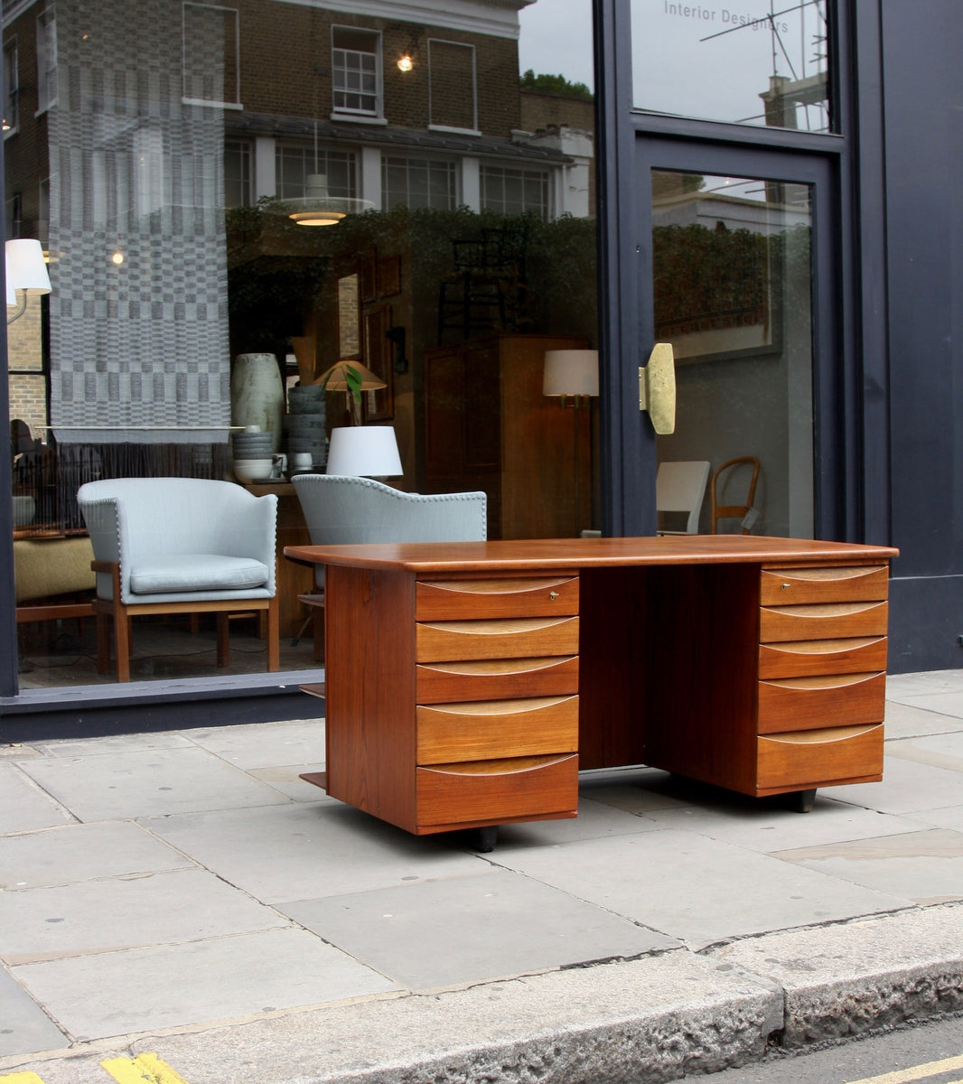 Desk with Bookcase Front Hans Olsen and Chris Sørensen - Image 2