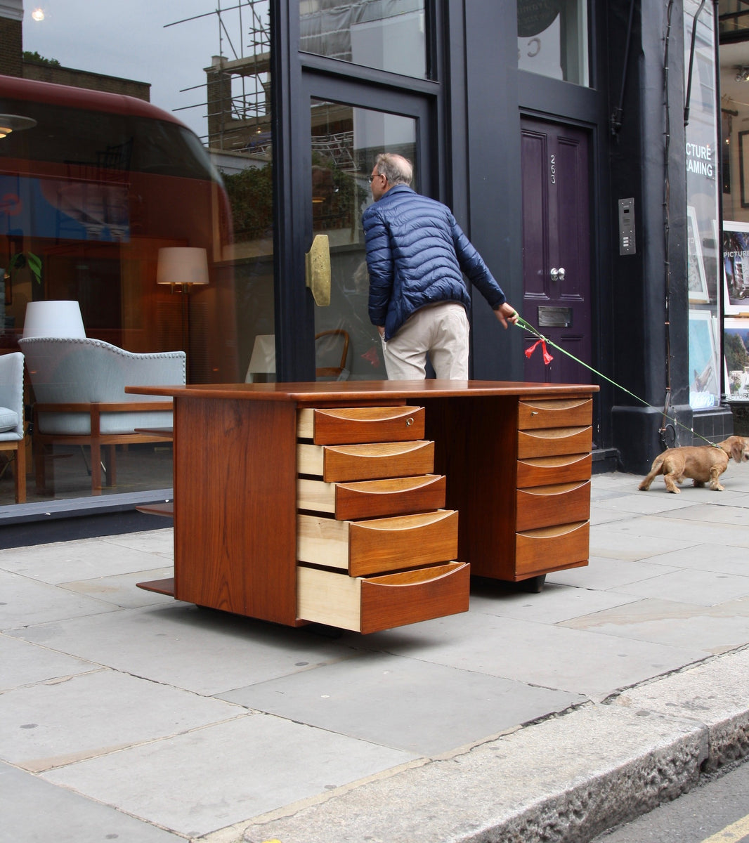 Desk with Bookcase Front Hans Olsen and Chris Sørensen - Image 8