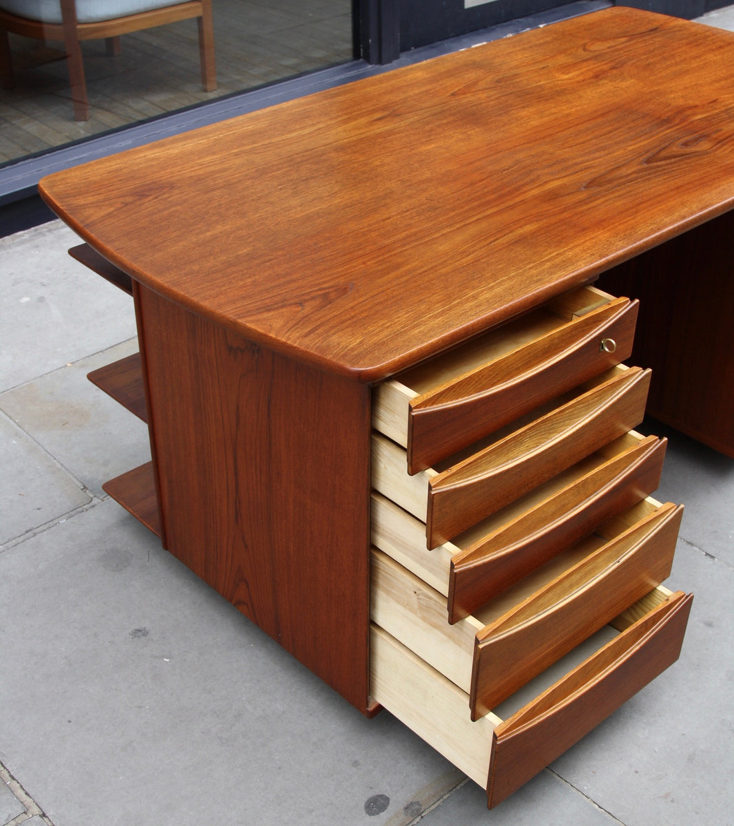 Desk with Bookcase Front Hans Olsen and Chris Sørensen - Image 9