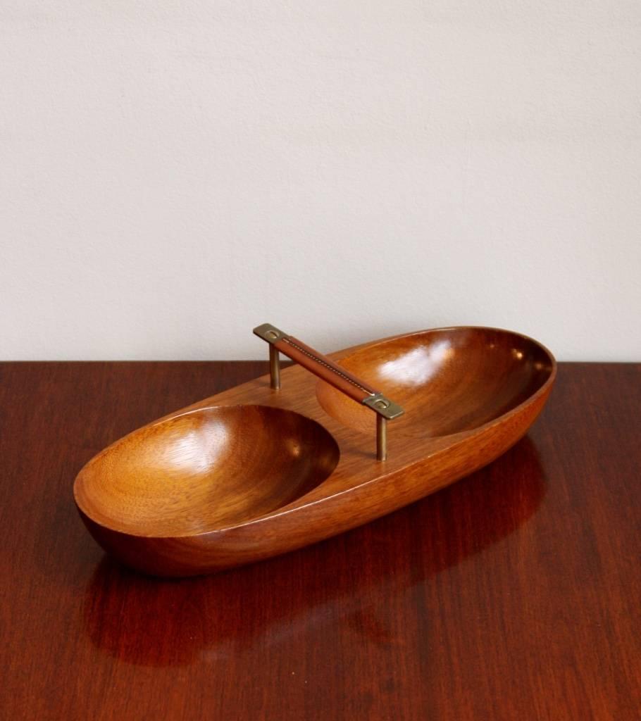 Vintage Double Bowl Boat  Carl Auböck - Image 3