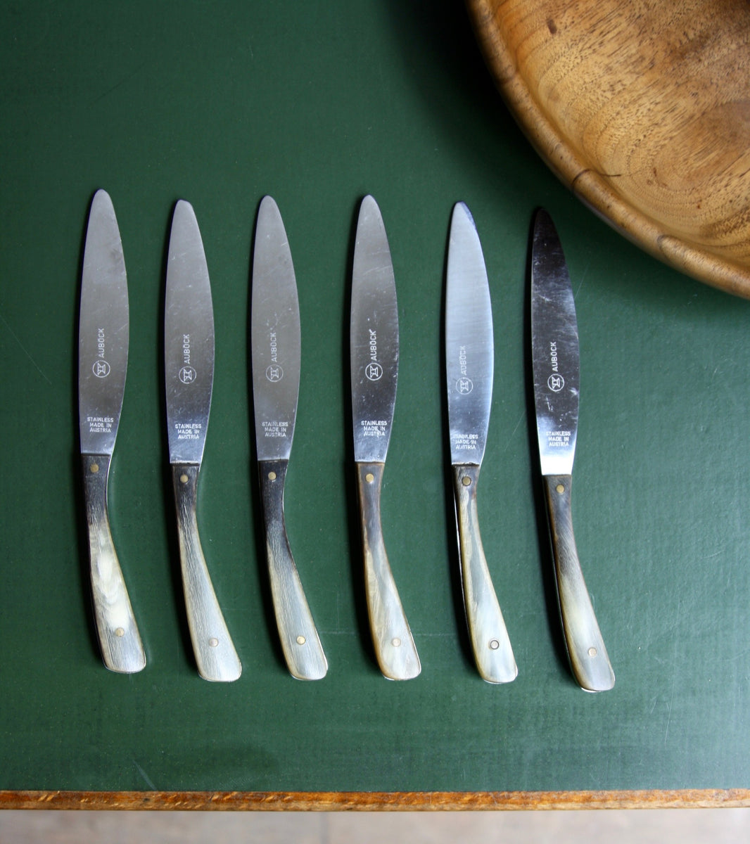 Signed Fruit Bowl & Knife Set Carl Auböck  - Image 7