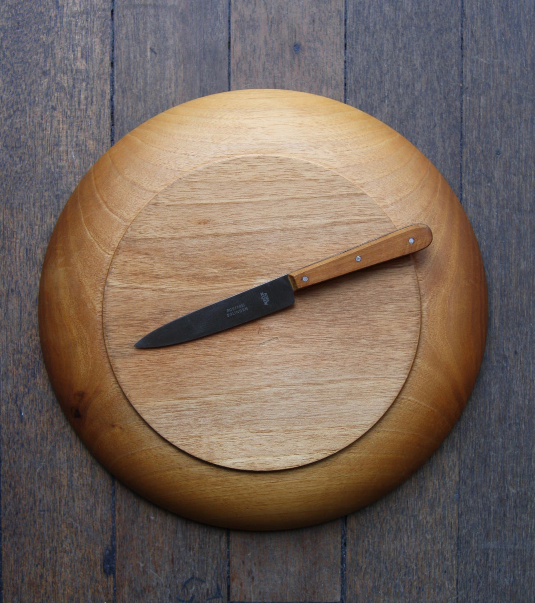 Wooden & Metal Fruit Knife & Bowl Set Carl Auböck  - Image 7