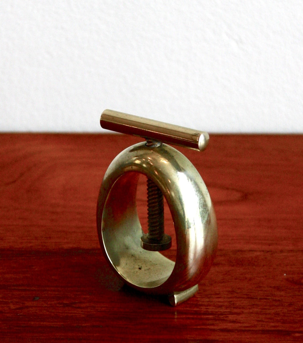 Side View of Heavy Brass Nutcracker  Carl Auböck - Image 5