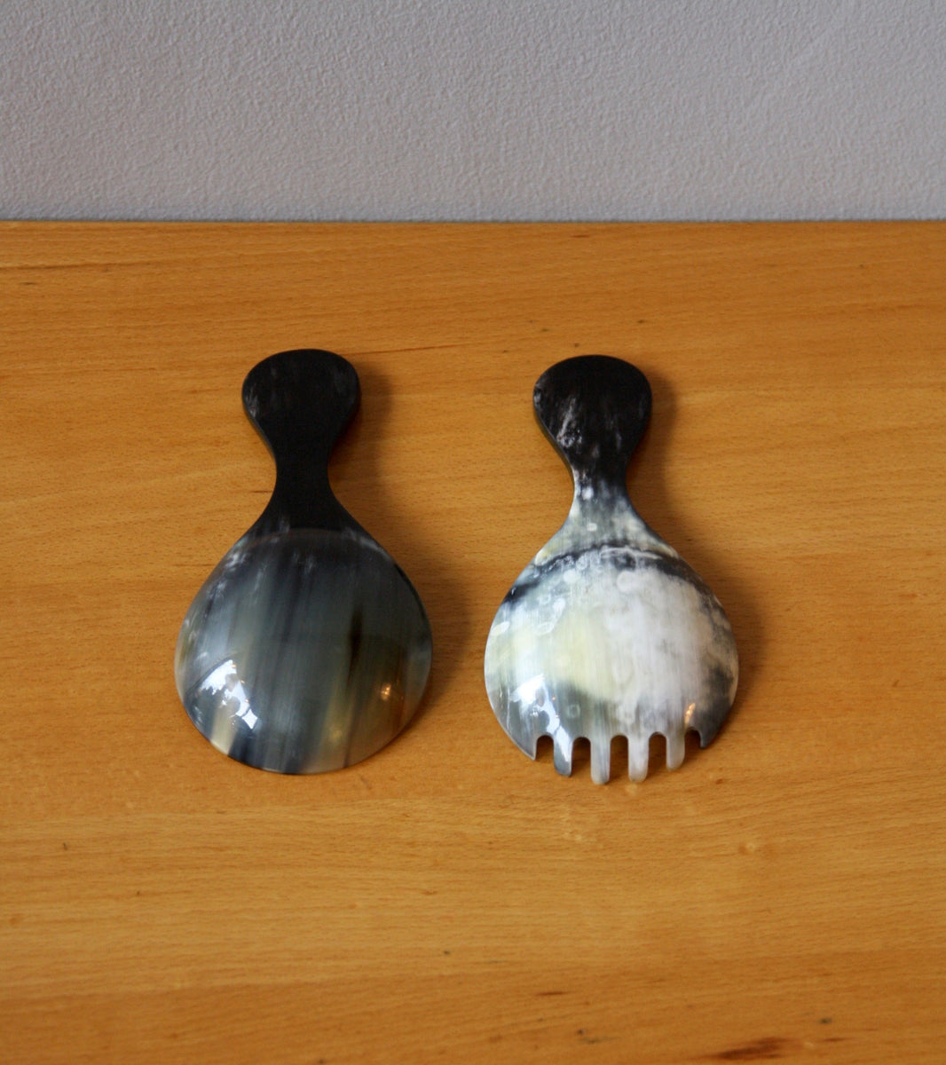 Small Horn Salad Servers, Carl Auböck III