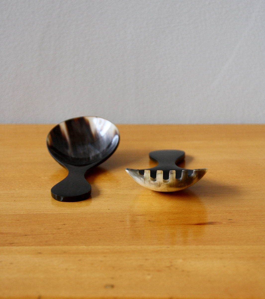 Natural Horn Salad Servers, Carl Auböck III   
