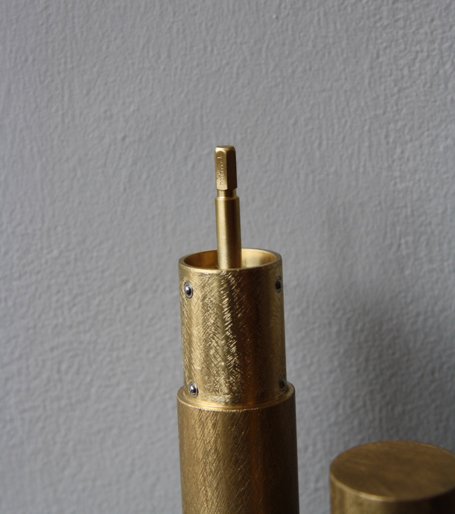 Collective Italic Pepper Mill - Filed Brass Michael Anastassiades & Carl Auböck  - Image 3