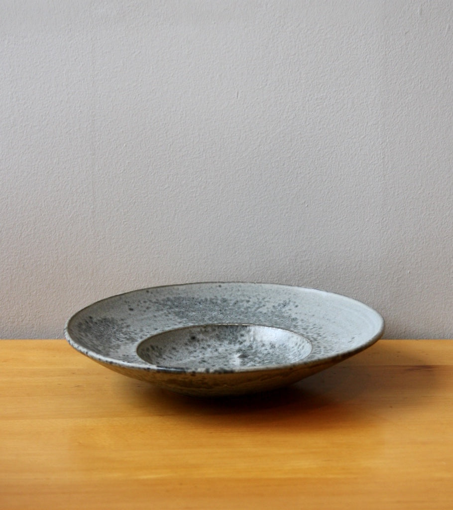 Large Flat Out Bowl 11Grey Glaze Kasper Würtz - Image 1