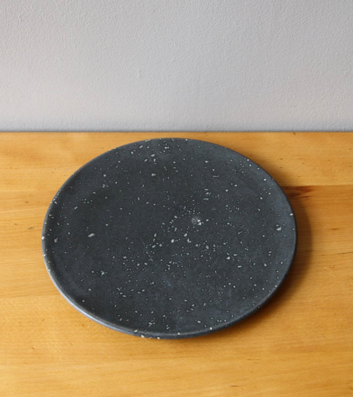 Large Flat Plate 6Black & White Glaze Kasper Würtz - Image 1
