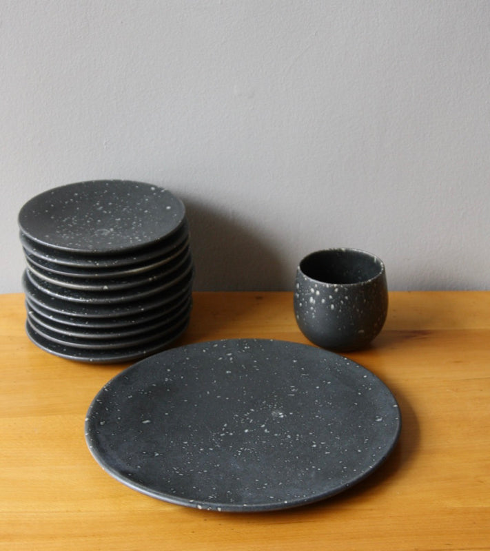 Large Flat Plate 6Black & White Glaze Kasper Würtz - Image 3