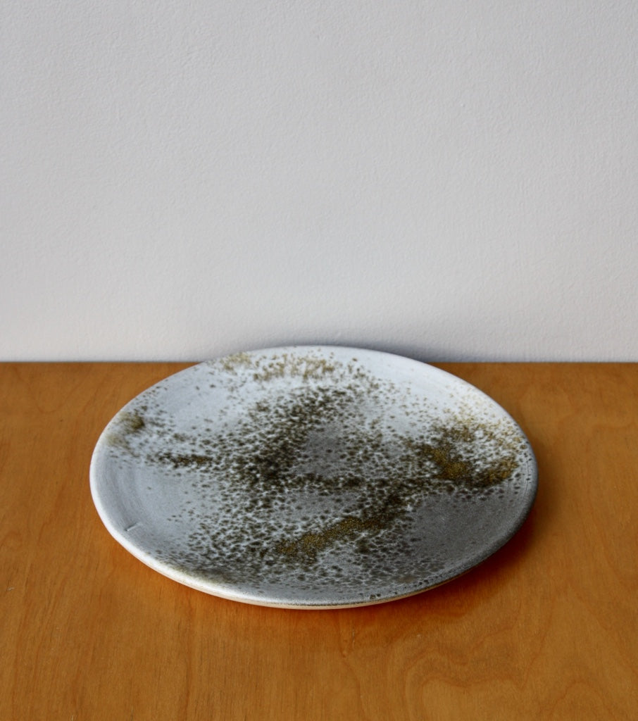 Large Flat Plate 6White & Brown Glaze Kapser Würtz - Image 1
