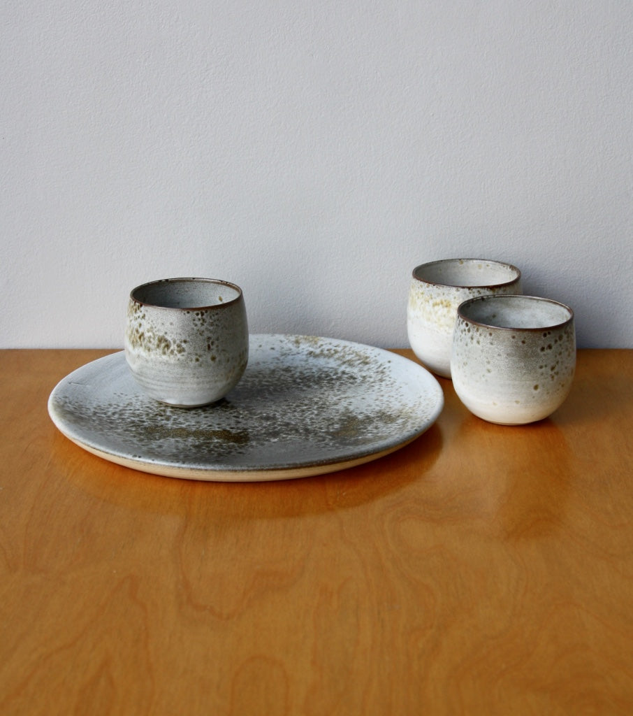 Large Flat Plate 6White & Brown Glaze Kapser Würtz - Image 4