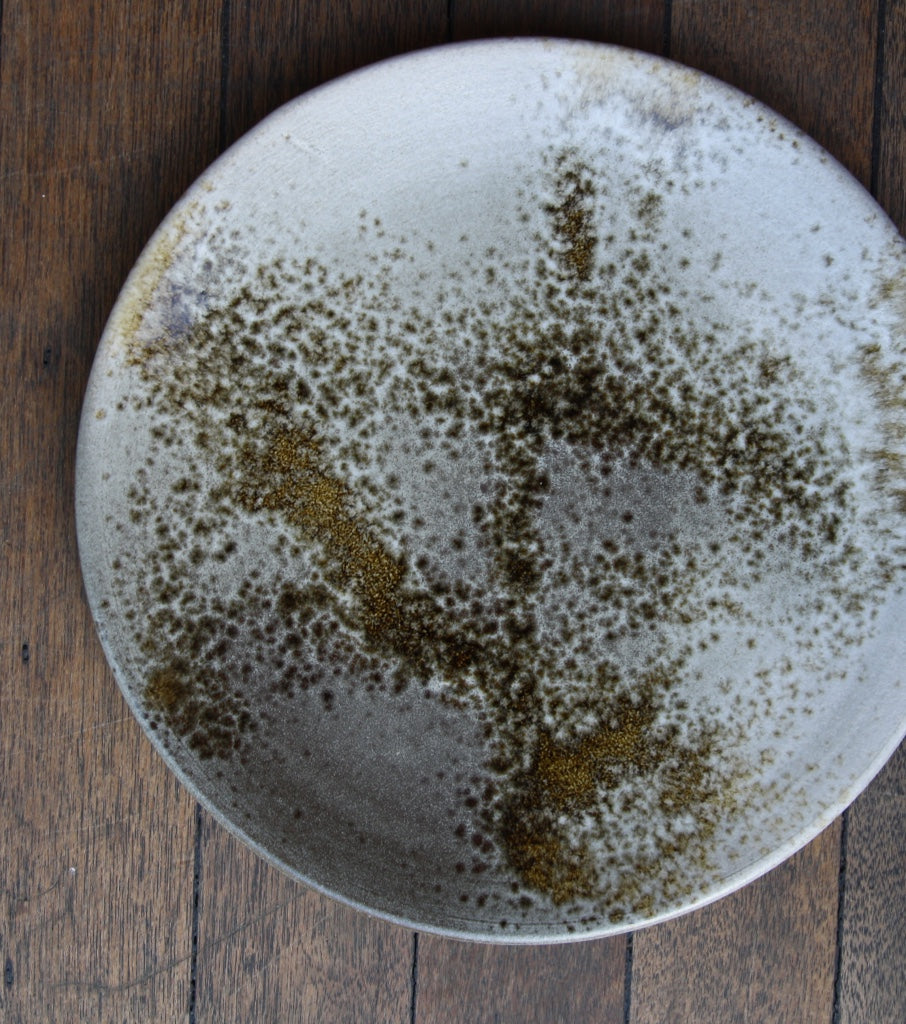 Large Flat Plate 6White & Brown Glaze Kapser Würtz - Image 5
